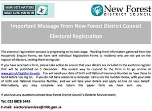 Important Message From NFDC Electoral Registration