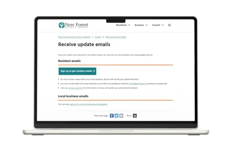 New Forest District Council residents rate update emails highly